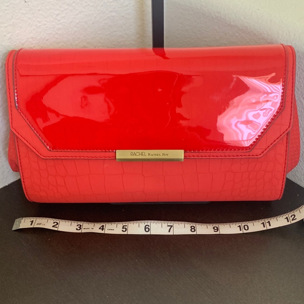 RACHEL Rachel Roy Glossy Red Clutch